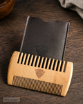 Bartkamm aus Holz mit Schutztasche (Limited Edition)