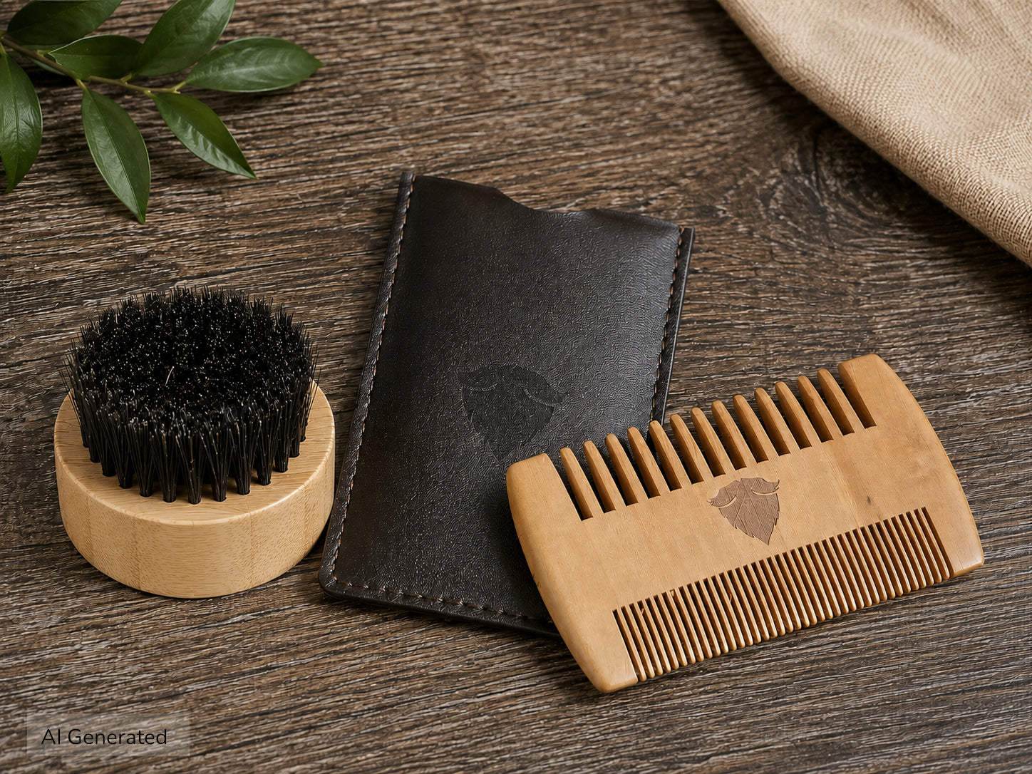 Bartpflege-Set – Bartbürste & Bartkamm